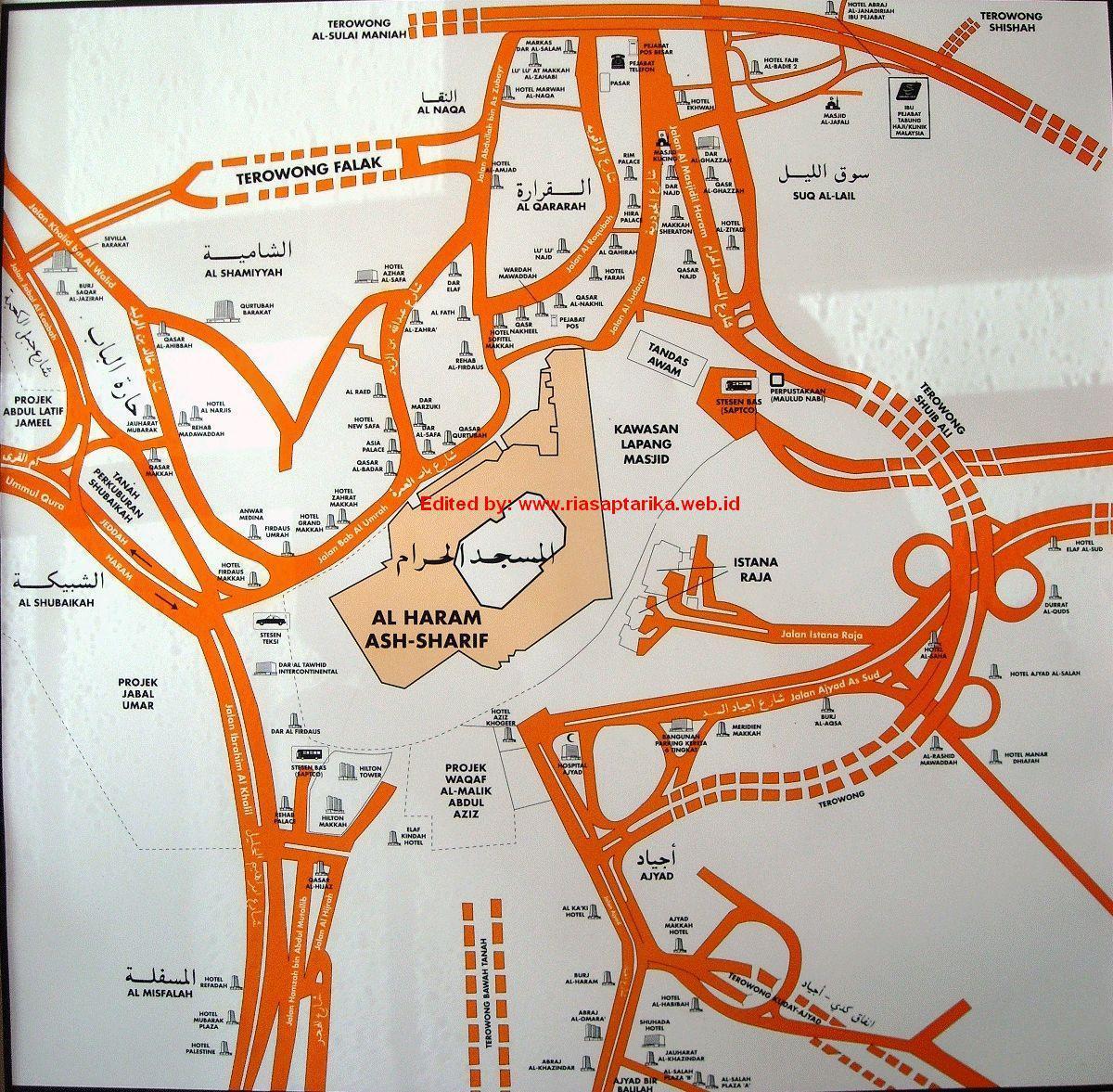 नक्शे के misfalah मक्का नक्शा