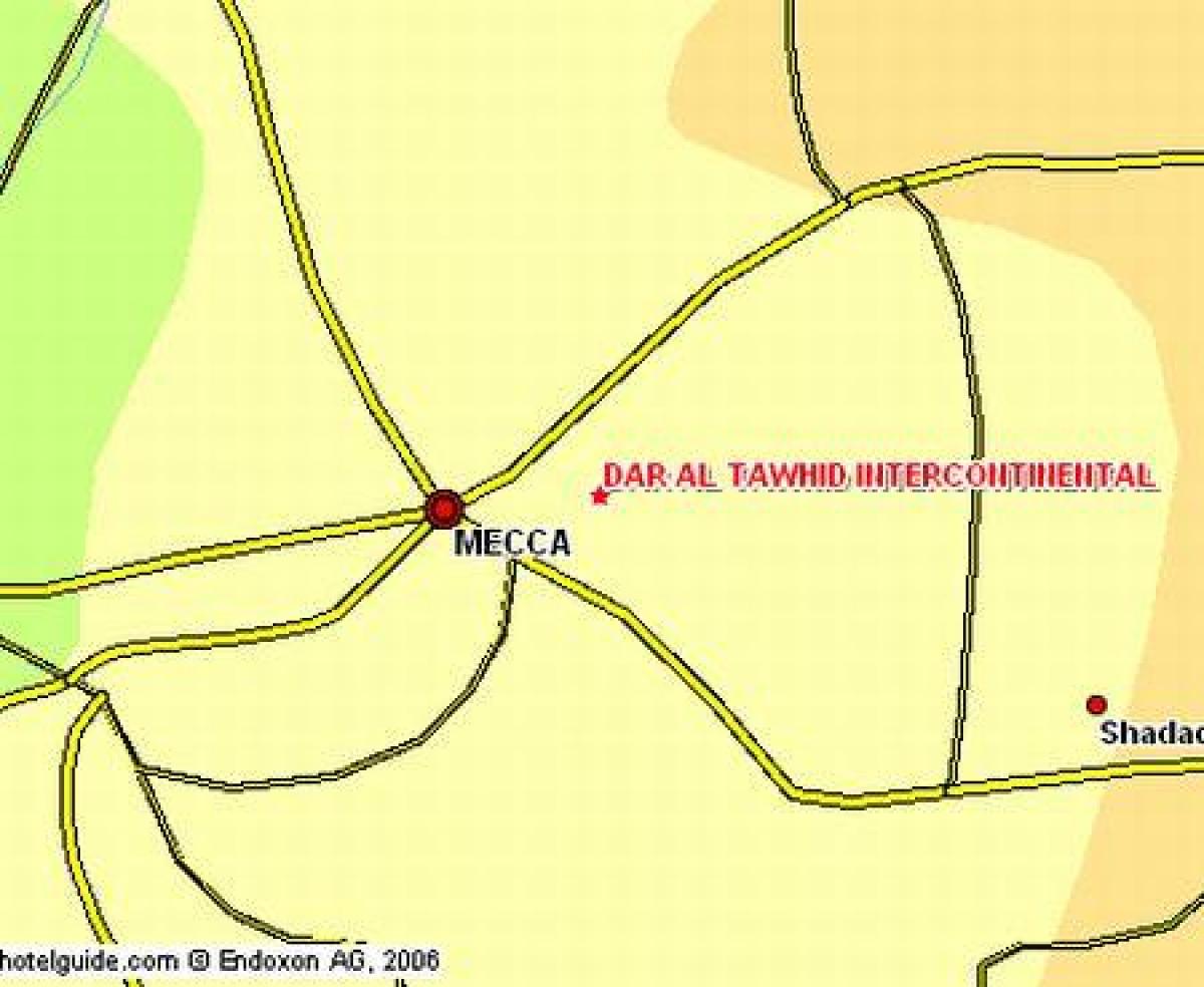 नक्शे के इब्राहिम खलील रोड मक्का
