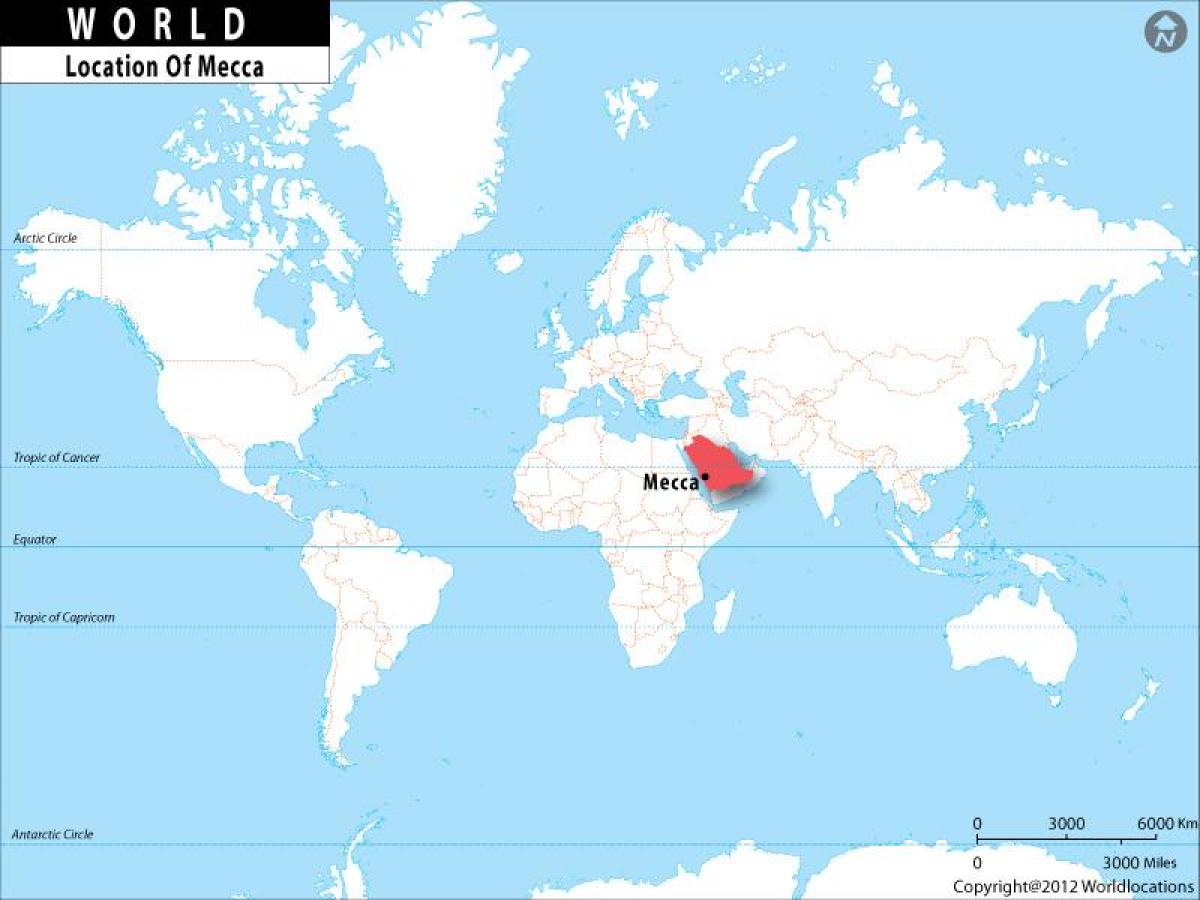 मक्का में दुनिया का नक्शा