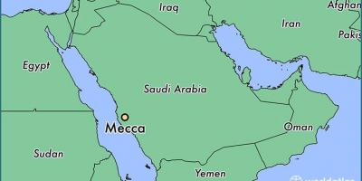 मक्का मानचित्र पर