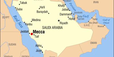 नक्शे के हिजरा रोड मक्का