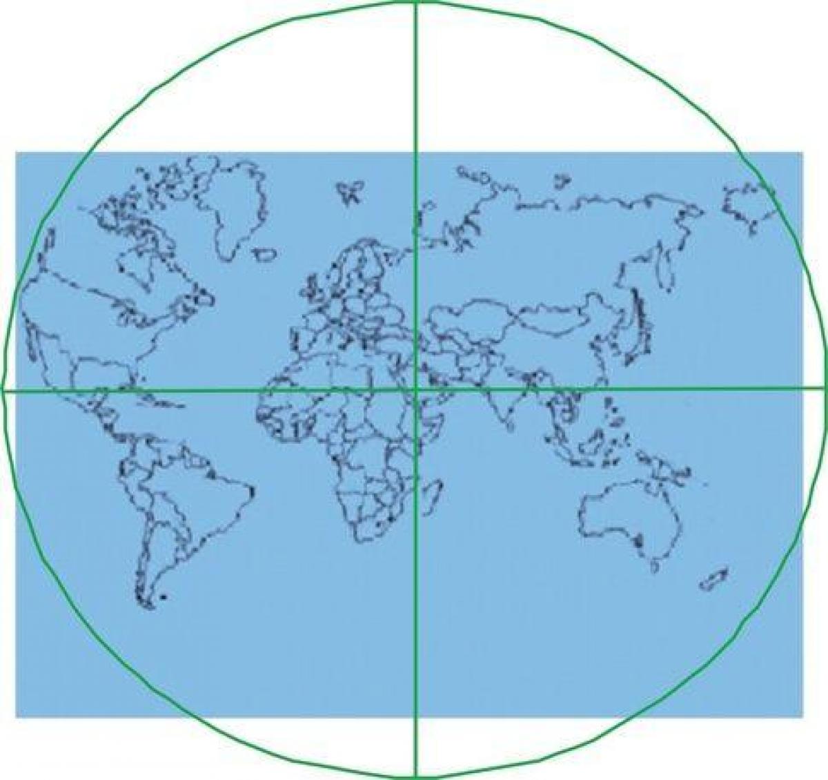 के नक्शे में काबा के केंद्र में है दुनिया 
